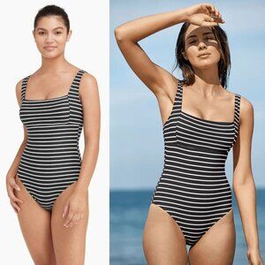 Sea Level Swim Australia Charmarel Square Neck One Piece Bikini Swimsuit Stripe